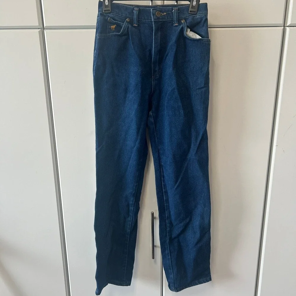Wrangler Vintage Misses Regular Fit High Rise Straight Leg Jeans Blue MR920NA 10